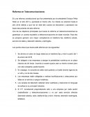 Reforma de telecomunicaciones