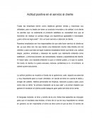 Actitud positiva en el servicio al cliente