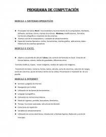 Programa de Computación MODULO 1: Sistemas Operativos. Página 1