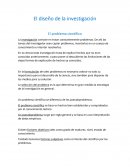 El diseño de la investigación - El problema científico