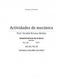 MECANICA AUTOMOTRIZ Actividades de mecánica