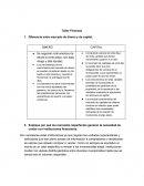 Taller Finanzas Diferencia entre mercado de dinero y de capital