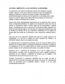 LECCIÓN 4: ÁMBITOS DE LA APLICACIÓN DE LA ERGONOMÍA