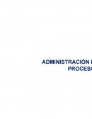 Administracion de procesos: diseño, control y mejora
