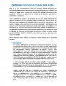 ENTORNO SOCIOCULTURAL DEL PERÚ