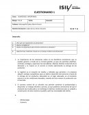 Almacenes e inventarios Cuestionario