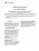 Eficiencia de una reaccion