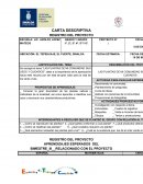 CARTA DESCRIPTIVA REGISTRO DEL PROYECTO
