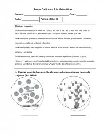 PRURBA DE MATEMATICAS. Página 1