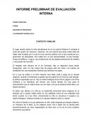 Informe preliminar de evaluacion interna