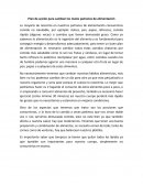 Plan de acción para cambiar los malos patrones de alimentación