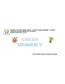 Planificacion sexto grado completo