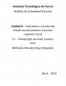 DEMOGRAFIA NACIONAL, ESTATAL Y LOCAL