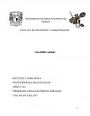 NUESTROS VALORES UNAM