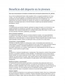 Beneficio del ddeporte en los jovenes