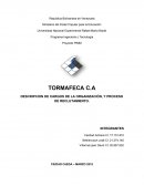 DESCRIPCION DE CARGOS DE LA ORGANIZACIÓN, Y PROCESO DE RECLUTAMIENTO TORMAFECA C.A