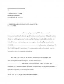 Contestacion de prescripcion positiva. Página 1
