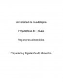 Etiquetado y legislación de alimentos.