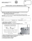 PRUEBA DE UNIDAD 2: LECTURA, COMPRENSIÓN ORAL Y ESCRITA