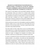 Análisis de la consecuencias civiles derevidas de la conducta punible