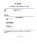 AUTORIZACIÓN DE PAGO CON TARJETA DE CREDITO