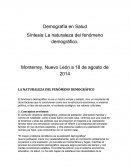 Fenómeno de la Demografía
