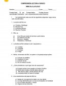 COMPRENSIÓN LECTORA 4º BÁSICO “MINI VA A LA PLAYA”