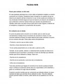 PAGINA WEB Pasos para realizar un sitio web