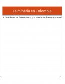 Ejemplo de La mineria en COlombia y sus impactos a la economia y el ambiente