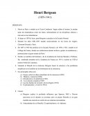 Henri Bergson (1859-1941) BIOGRAFIA