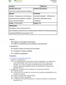 Actividad Evaluable 1. Definición de estructura y elementos que la constituyen.