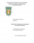 Reporte sobre la aplicación de la investigación a la carrera de informática