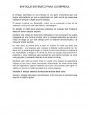 Enfoque sistematico para la empresa