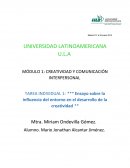Un nuevo Ensayo sobre la influencia del entorno en el desarrollo de la creatividad