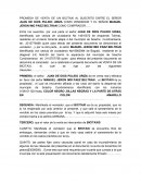 Ejemplo de una promesa de venta