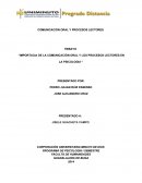 Importacia de la comunicación oral y los procesos lectores en la psicologia