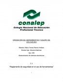 Reglamento de seguridad en el uso de herramientas