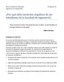 ¿Por qué debo sentirme orgulloso de ser estudiante de la facultad de ingeniería?