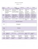 Rutina de actividades para 1°