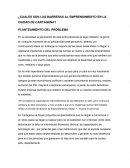 ¿Cuales son las barreras al emprendimiento en la ciudad de Cartagena?