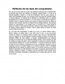 Reflexión de los hijos del conquistador