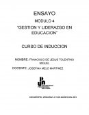 MODULO 4 “GESTION Y LIDERAZGO EN EDUCACION”