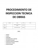 PROCEDIMIENTO DE INSPECCION TECNICA DE OBRAS
