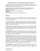 FORMATOS PARA LA ELABORACIÓN DE DOCUMENTOS