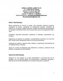 Hoja de vida PERFIL PROFESIONAL