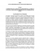 CUALES SON LOS VALORES MORALES EN LA EDUCACION PREESCOLAR