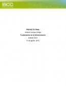 Proyecto Fundamentos de la Administración