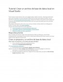 Tutorial: Crear un archivo de base de datos local en Visual Studio