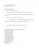 Examen general Español I secundaria " Preguntas abiertas"