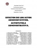 EFECTOS DE LOS ACTOS ADMINISTATIVOS. AUTOTUTELA ADMINISTRATIVA.